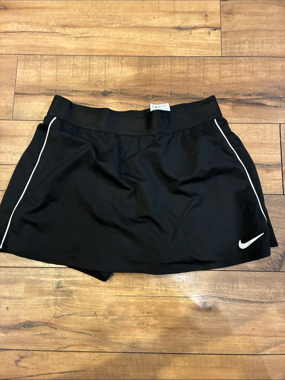 Nike Black Athletic Skort with White Piping